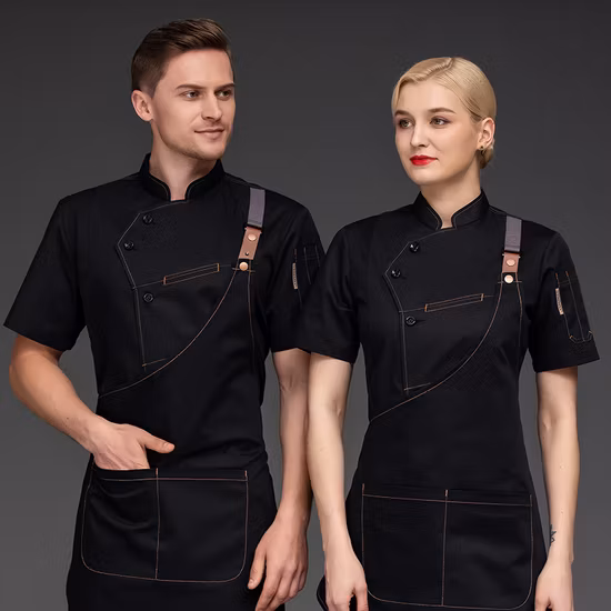 Custom Logo Restaurant Work Cotton Breathable Wholesale Chef Uniform