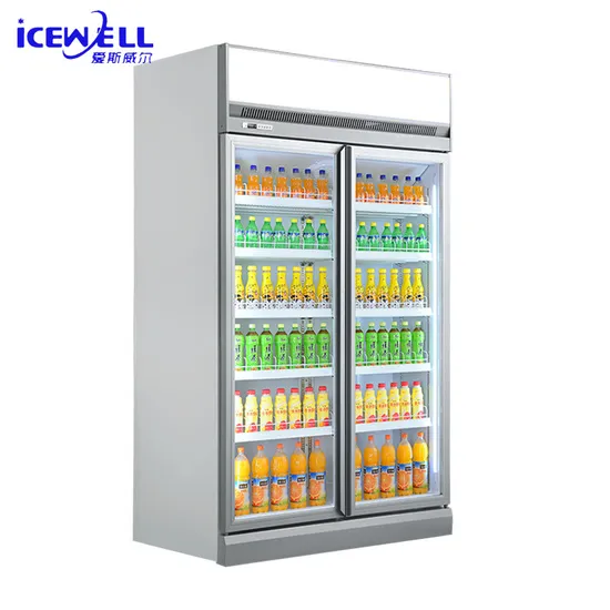 Commercial Vertical Display Double Door Fridge Refrigerator for Sales