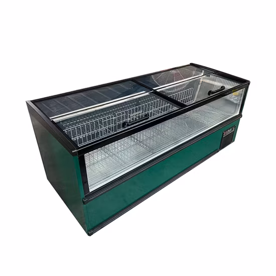 Supermarket Refrigerator Island Freezer Commercial Horizontal Display Refrigerator