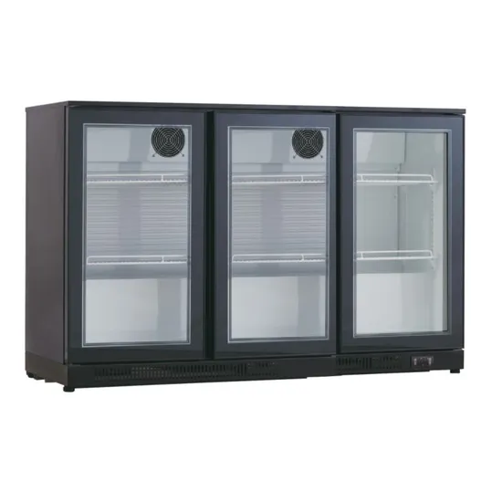 Hotel Bar Mini 3 Door Fridge Back Bar Beer Display Fridge/Cooler 