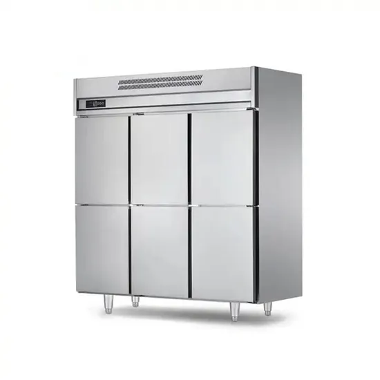 Stainless Steel 6 Door Commercial Refrigeration Equipment Kitchen 