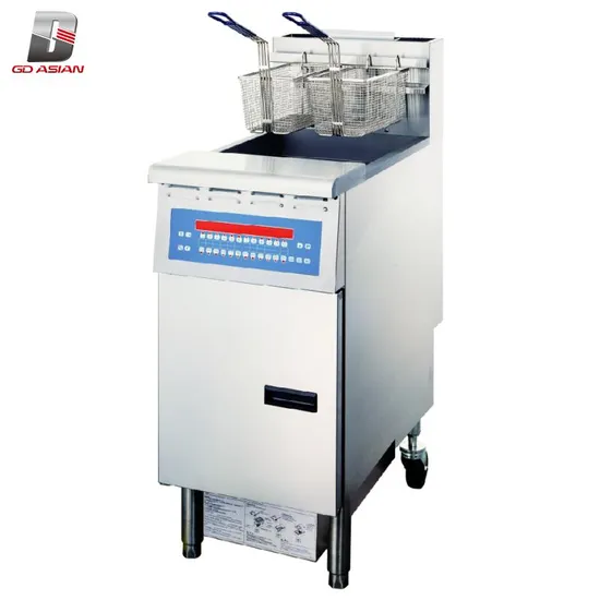 High Production 1 Vat Electric Fryer with Digital Controls and Oil Filter 