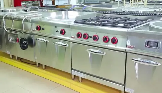 Commercial Kitchen 4 Burner Freestanding Gas Stove with Oven 