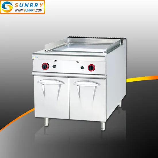 Commercial Kitchen Stainless Steel Gas Griddle with Cabinet 