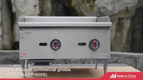 Kitchen Equipment Commercial 24 Inch Countertop Manual Control Gas Top Flat Burger Grill Griddle (EGG24S) 