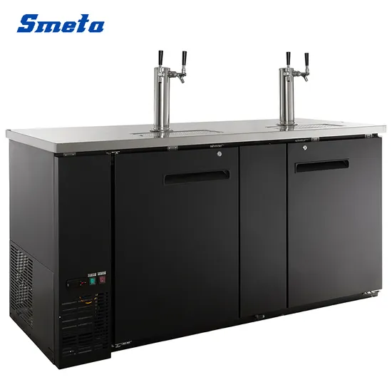 Double Doors Stainless Steel Top Beer Keg Cooler Commercial Refrigerators for Restaurant 