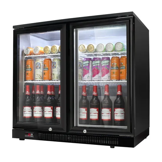3 Door Bar Fridge Under Counter Beer Refrigerator Stainless Steel Back Bar Cooler