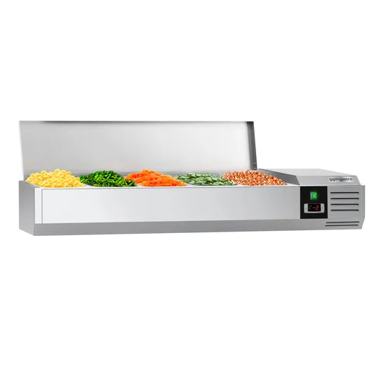 CE Supported Refrigerated Counter Top Saladbar Commercial Kitchen Equipment Refrigeration 